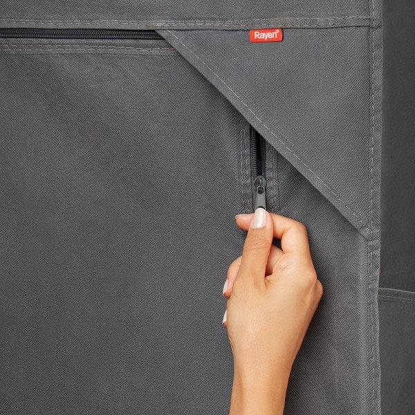 Șifonier gri din material textil 79x155 cm – Rayen-image-1