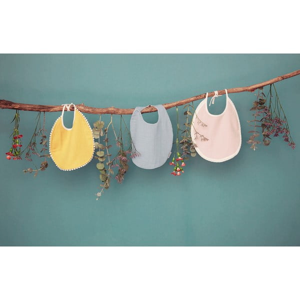 Bavețică din muselină Kindsgut London, galben-image-1