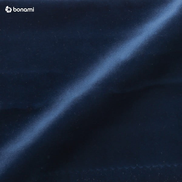 Pat matrimonial albastru închis tapițat cu spațiu de depozitare cu somieră 160x200 cm Elio – Milo Casa-image-1