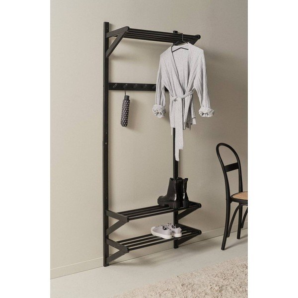 Set pentru hol negru din lemn de pin 75x190x32 cm Cole – Jotex-image-1