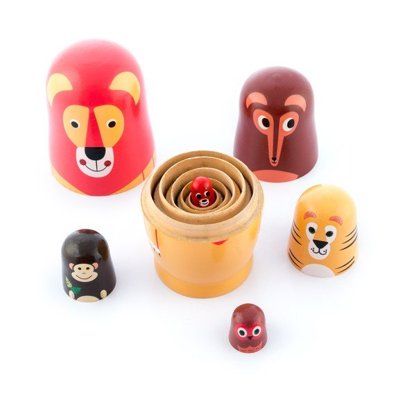 Păpuși din lemn matryoshka în formă de animale InnovaGoods-image-3