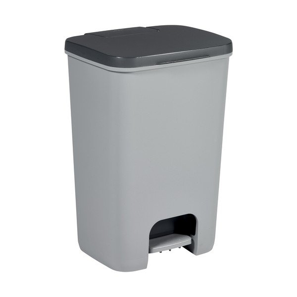 Coș de gunoi gri cu pedală din plastic 40 l Essentials – Curver