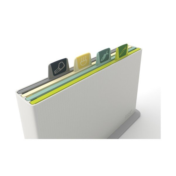 Suport cu 4 tocătoare Joseph Joseph Index Opal, lugime 30 cm, gri deschis -image-4