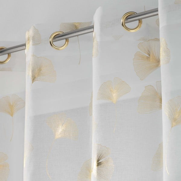 Perdea albă/aurie 140x240 cm Ginkgold – douceur d'intérieur-image-1