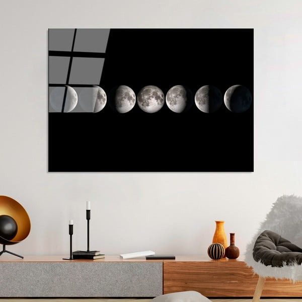 Tablou din sticlă 100x70 cm Moon Phases – Wallity-image-3