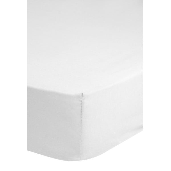 Cearșaf elastic din bumbac satinat HIP, 160 x 200 cm, alb-image-1