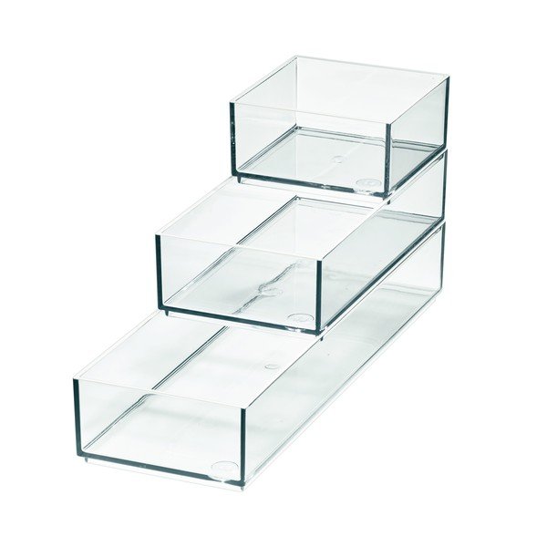 Organizatoare de baie pentru cosmetice 3 buc. din plastic reciclat Stack & Slide – iDesign-image-2