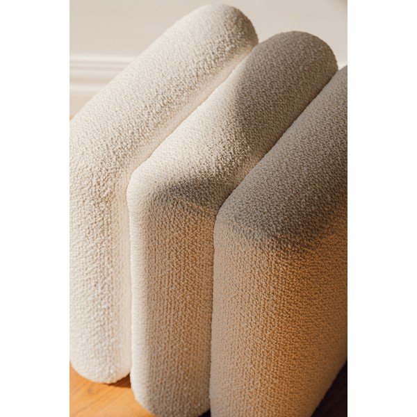 Puf bej cu tapițerie din țesătură bouclé Radd – noo.ma-image-2