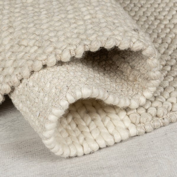 Covor bej țesut manual din amestesc de lână 120x170 cm Minerals Patchwork – Flair Rugs-image-2