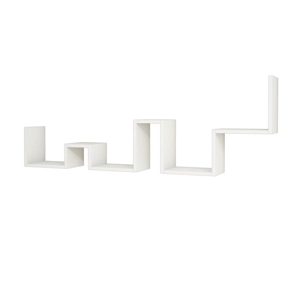 Etajeră de perete Ladder, lățime 154,6 cm, alb