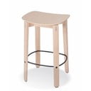 Scaun de bar în culoare naturală din lemn de stejar (înălțime șezut 65 cm) Nora – Gazzda