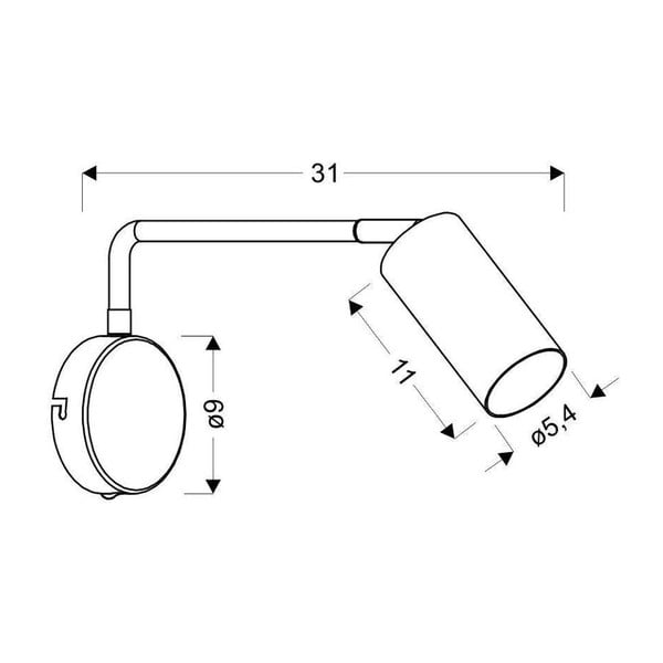 Aplică de perete neagră din metal Tina – Candellux Lighting-image-3