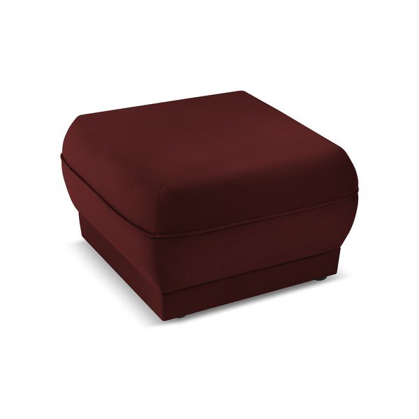 Taburet roșu cu tapițerie din catifea Lando – Micadoni Home-image-3