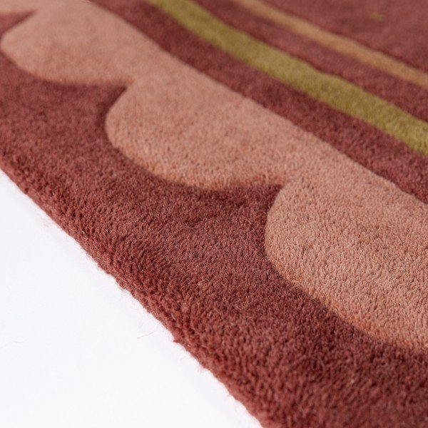 Covor burgundy țesut manual din lână 160x230 cm Lois – Flair Rugs-image-4
