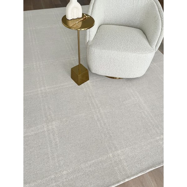 Covor crem din lână 200x300 cm Calisia M Grid Prime – Agnella-image-4