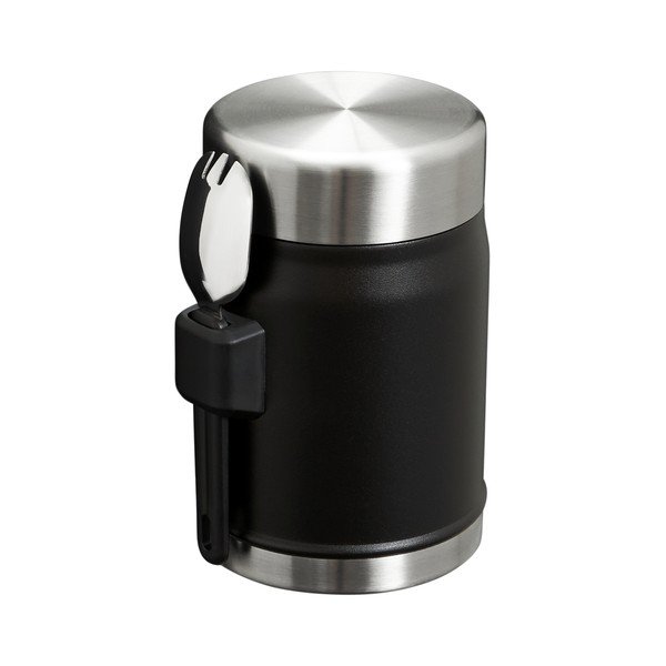 Termos negru mat pentru mâncare din oțel inoxidabil 400 ml Legendary Food Jar + Spork Black 2.0 – Stanley-image-2