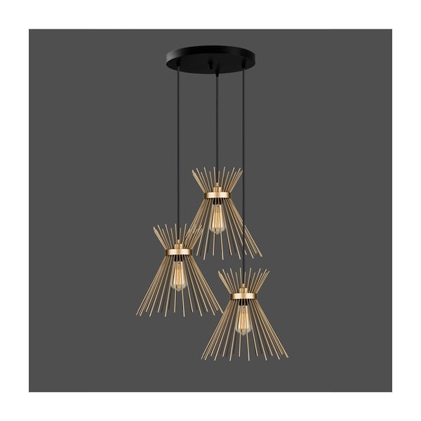 Lustră aurie din metal ø 34 cm Izmir – Squid Lighting-image-1