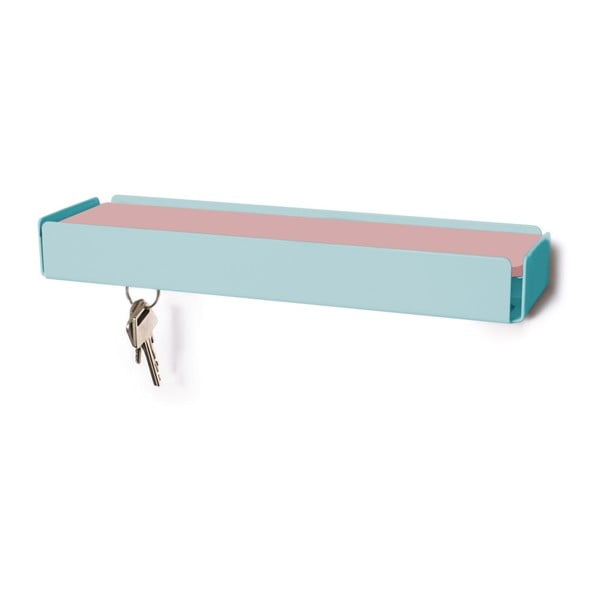 Suport pentru chei turcoaz cu raft roz Slawinski Key Box 