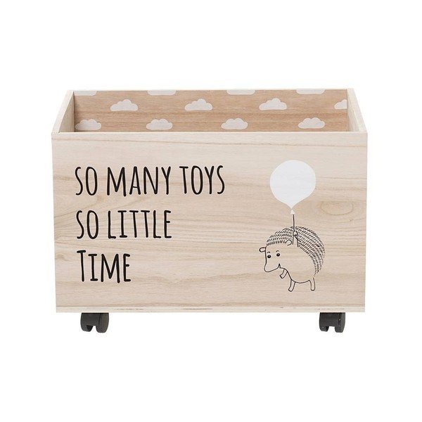 Cutie din lemn pe roți pentru depozitarea jucăriilor Bloomingville Storage Box-image-1