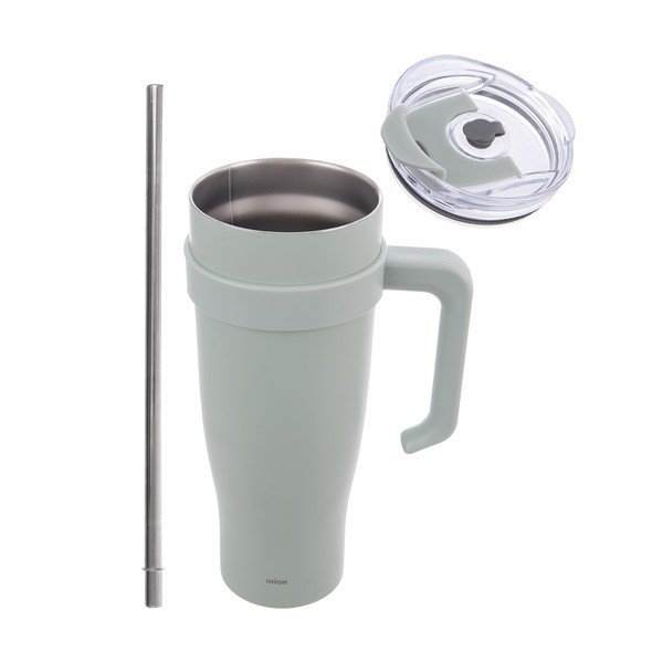 Cană termos verde salvie cu pai 1,2 l Termo – Orion-image-2