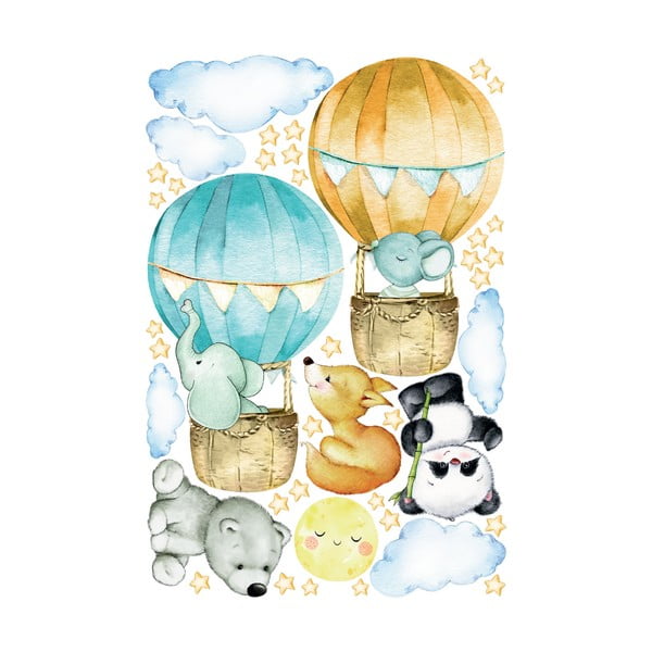 Autocolante de perete pentru camera copiilor Ambiance Balloons and Stars-image-2