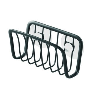 Suport metalic cu ventuze iDesign Axis, 6,5 x 14 cm, negru