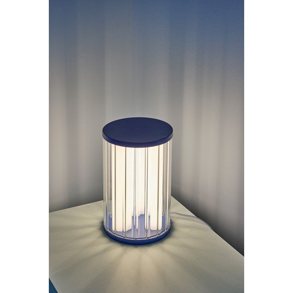 Veioză albastră LED cu intensitate reglabilă din sticlă (înălțime 30 cm) Aru – Hübsch-image-2