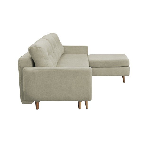 Canapea extensibilă cu picioare de culoare deschisă Mazzini Sofas Tulipe, pe dreapta, crem-image-2