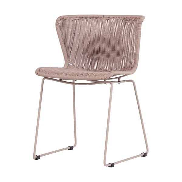 Scaune de grădină bej 2 buc. din ratan artificial Wings – WOOOD