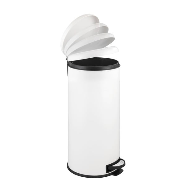 Coș de gunoi alb cu pedală din oțel 30 l Leman – Wenko-image-2