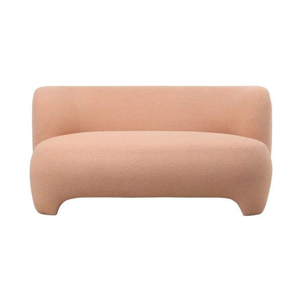 Canapea bej/maro deschis cu tapițerie din țesătură bouclé 142 cm Ardor – Leitmotiv