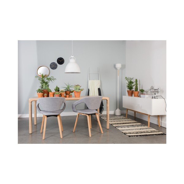 Masă de dining cu aspect de lemn de frasin 90x180 cm Storm – Zuiver-image-2