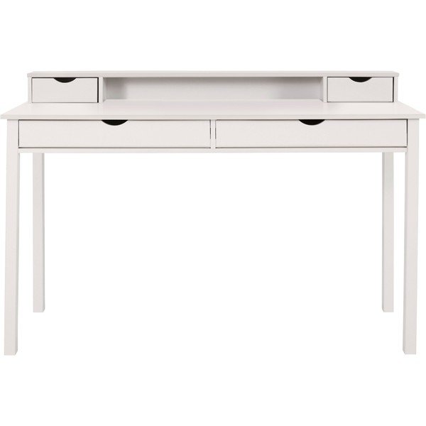 Birou din lemn de pin cu sertar Støraa Gava, alb