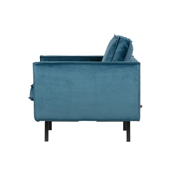 Fotoliu cu husă din catifea BePureHome Rodeo Velvet, albastru-image-2