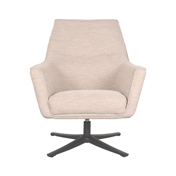 Fotoliu bej cu tapițerie din stofă bouclé Tod – LABEL51-image-2