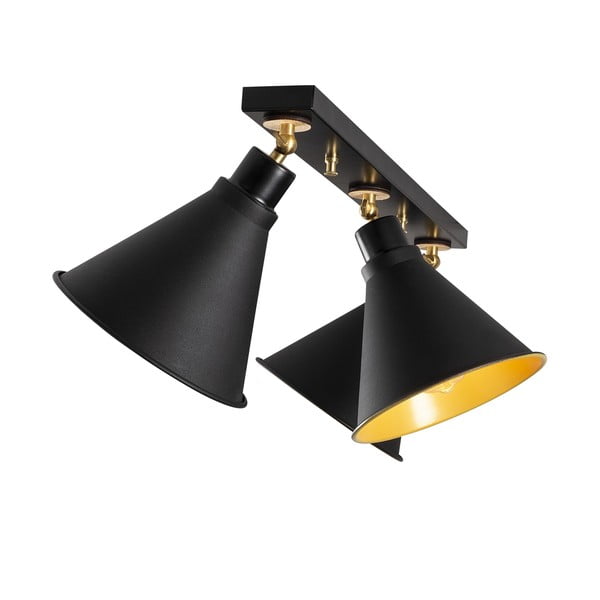 Plafonieră neagră/aurie cu abajur din metal ø 20 cm Tramino – Opviq lights-image-2