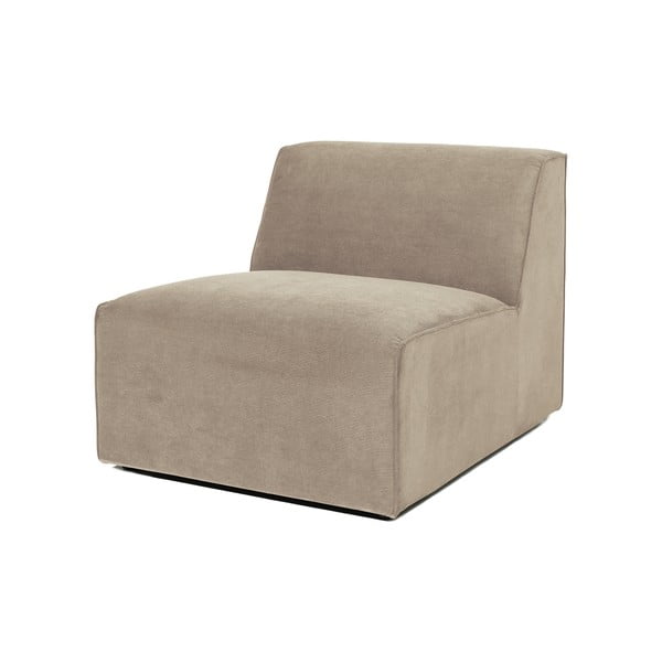 Modul pentru canapea bej   din catifea reiată (partea din mijloc) Sting - Scandic-image-2