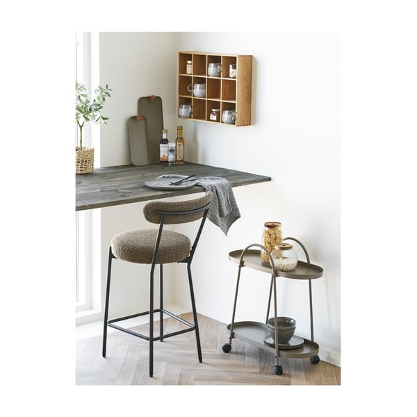 Măsuță de servire cu roți din metal 27,5x60 cm Empoli – House Nordic-image-1