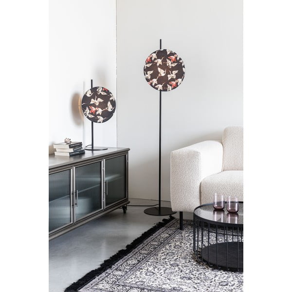 Lampadar negru cu abajur textil (înălțime 158 cm) Jaylee – White Label-image-1