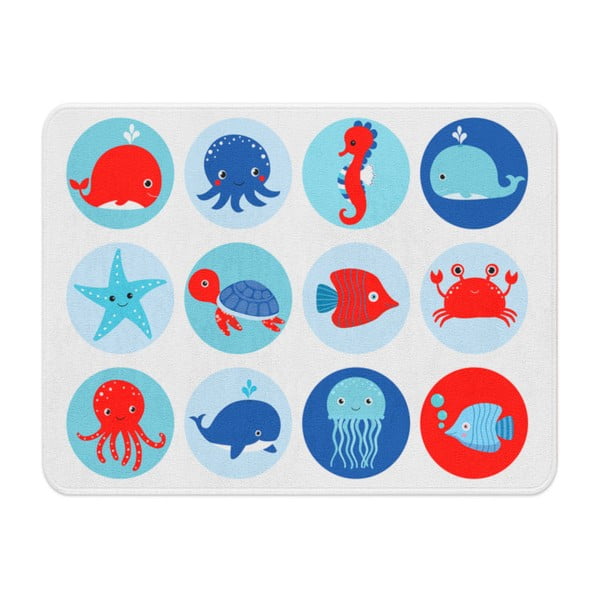 Covor pentru copii OYO Kids Sea Creatures, 100 x 140 cm
