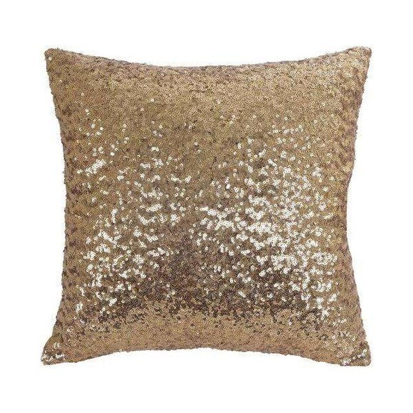 Față de pernă cu paiete Minimalist Cushion Covers, 45 x 45 cm. auriu