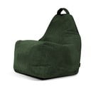 Fotoliu bean bag verde cu tapițerie din catifea reiată Play Amuse – SLOWDOWN
