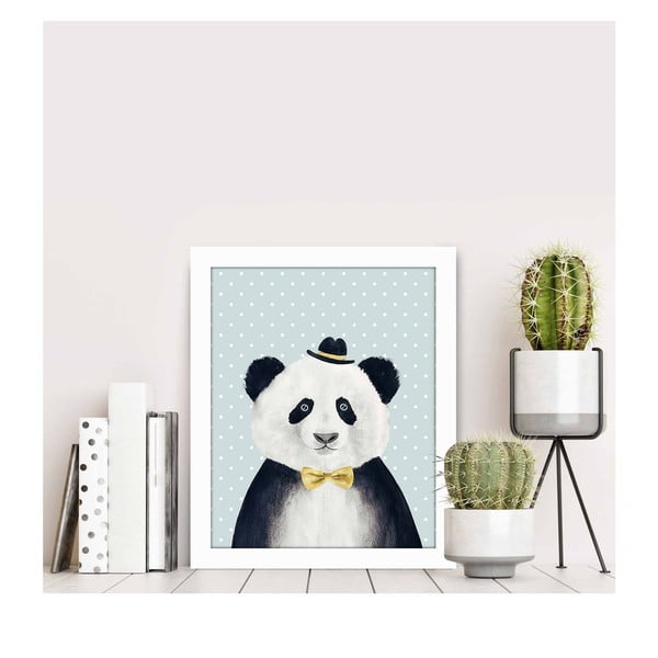 Tablou decorativ Panda, 28,5 x 23,5 cm-image-1