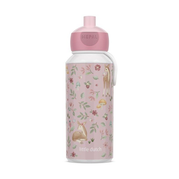 Sticlă pentru copii roz-deschis din plastic 400 ml Fairy Garden – Mepal