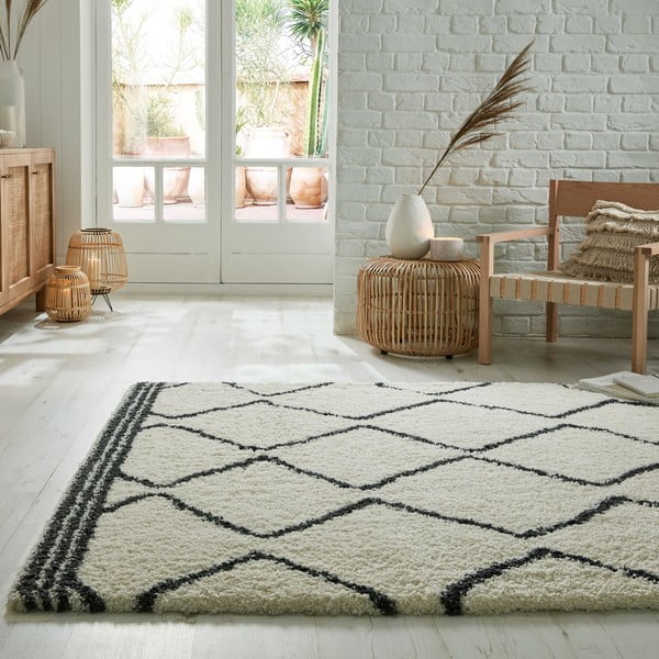 Covor alb 160x230 cm Riad Berber – Flair Rugs-image-1