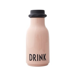 Sticlă pentru copii Design Letters Drink, 330 ml, roz prăfuit