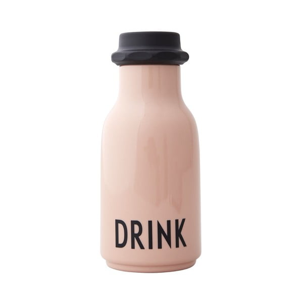 Sticlă pentru copii Design Letters Drink, 330 ml, roz prăfuit