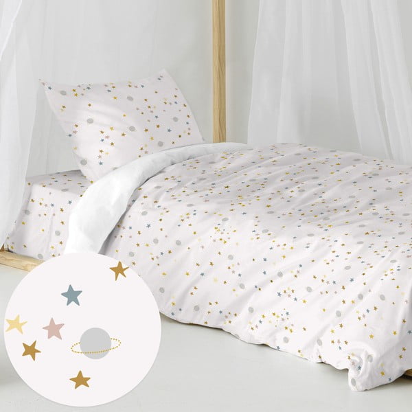 Lenjerie de pat pentru copii din bumbac pentru pat de o persoană 140x200 cm Saturn – Happy Friday