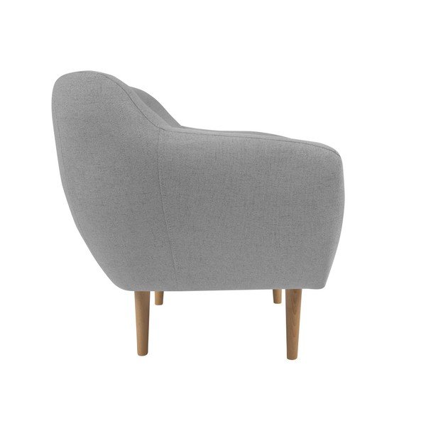 Fotoliu cu picioare de culoare deschisă Mazzini Sofas Sicile, gri deschis-image-1