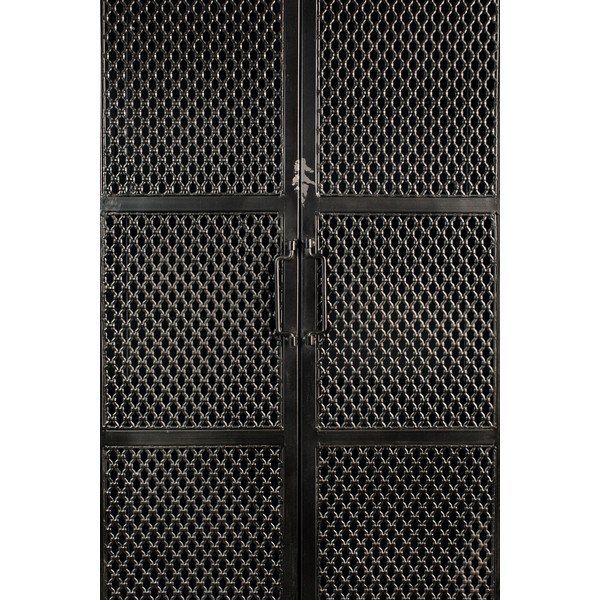 Vitrină neagră din metal 60x161 cm Denver – Dutchbone-image-1